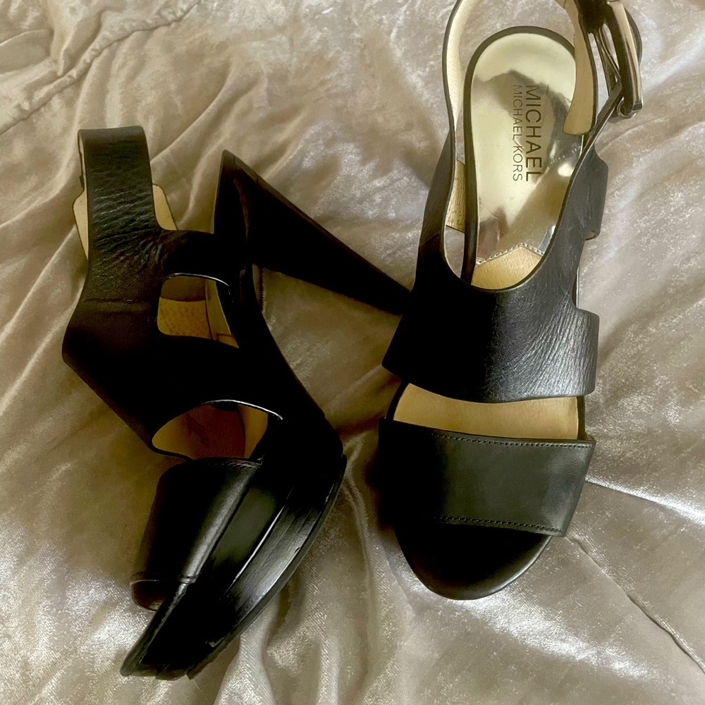 Michael Kors Black Leather Heels